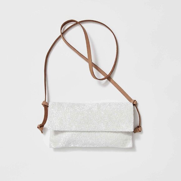 FREE PEOPLE Plus One Embellished Crossbody Bag / Ivory - Picture 6 of 6